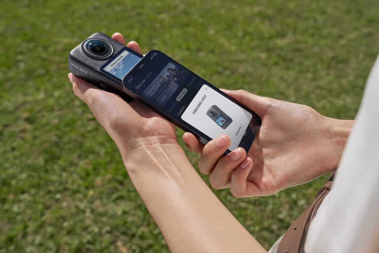 DJI Osmo 360 II 8K 360 Camera with 1-inch sensor 8K/60fps HDR imaging Night vision 2.0 Ultra-crisp resolution and 105GB built-in storage.