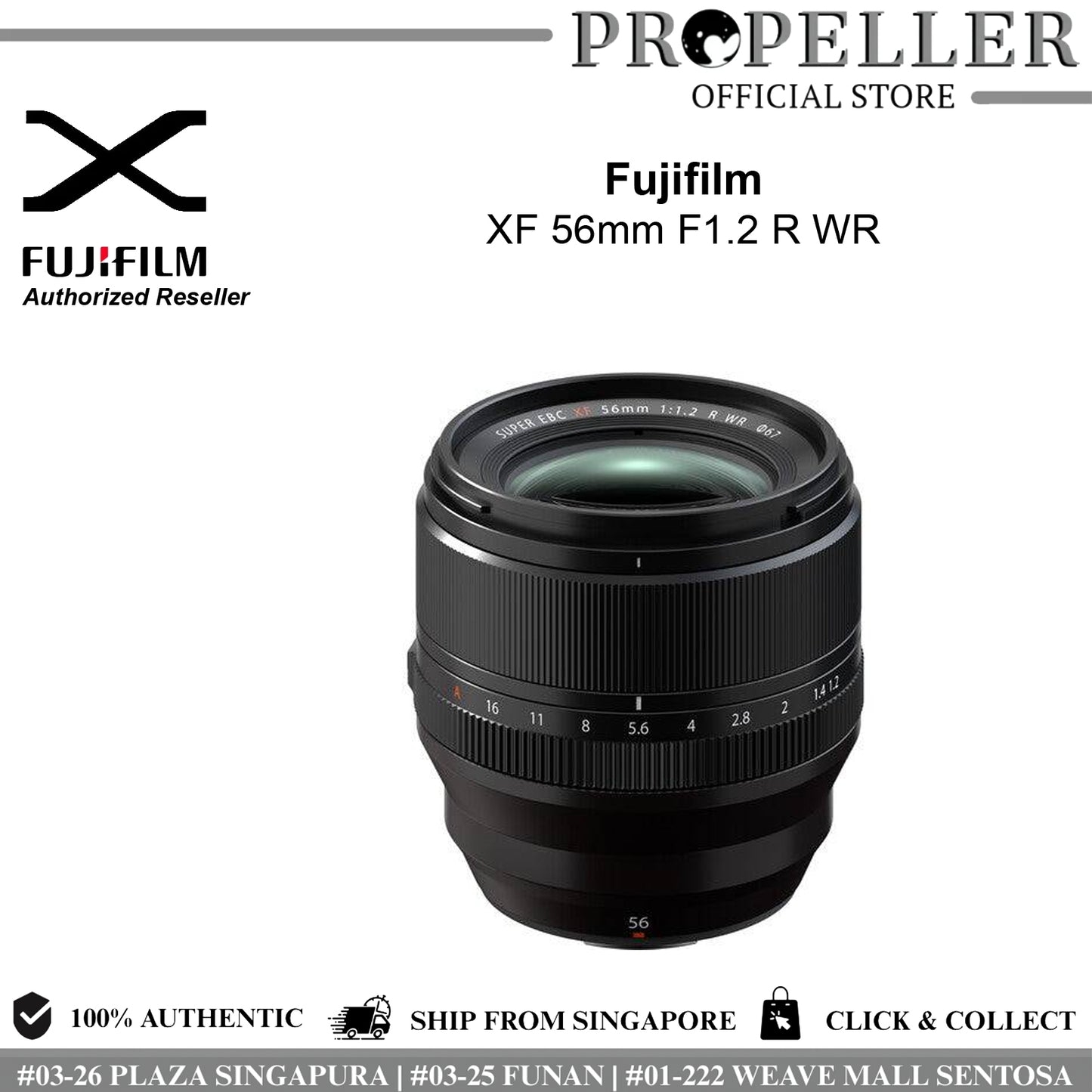 FUJIFILM XF 56mm F1.2 R WR Camera Lenses