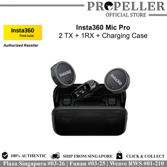 Insta360 Mic Pro | Advance Wireless Microphone | E-ink Display