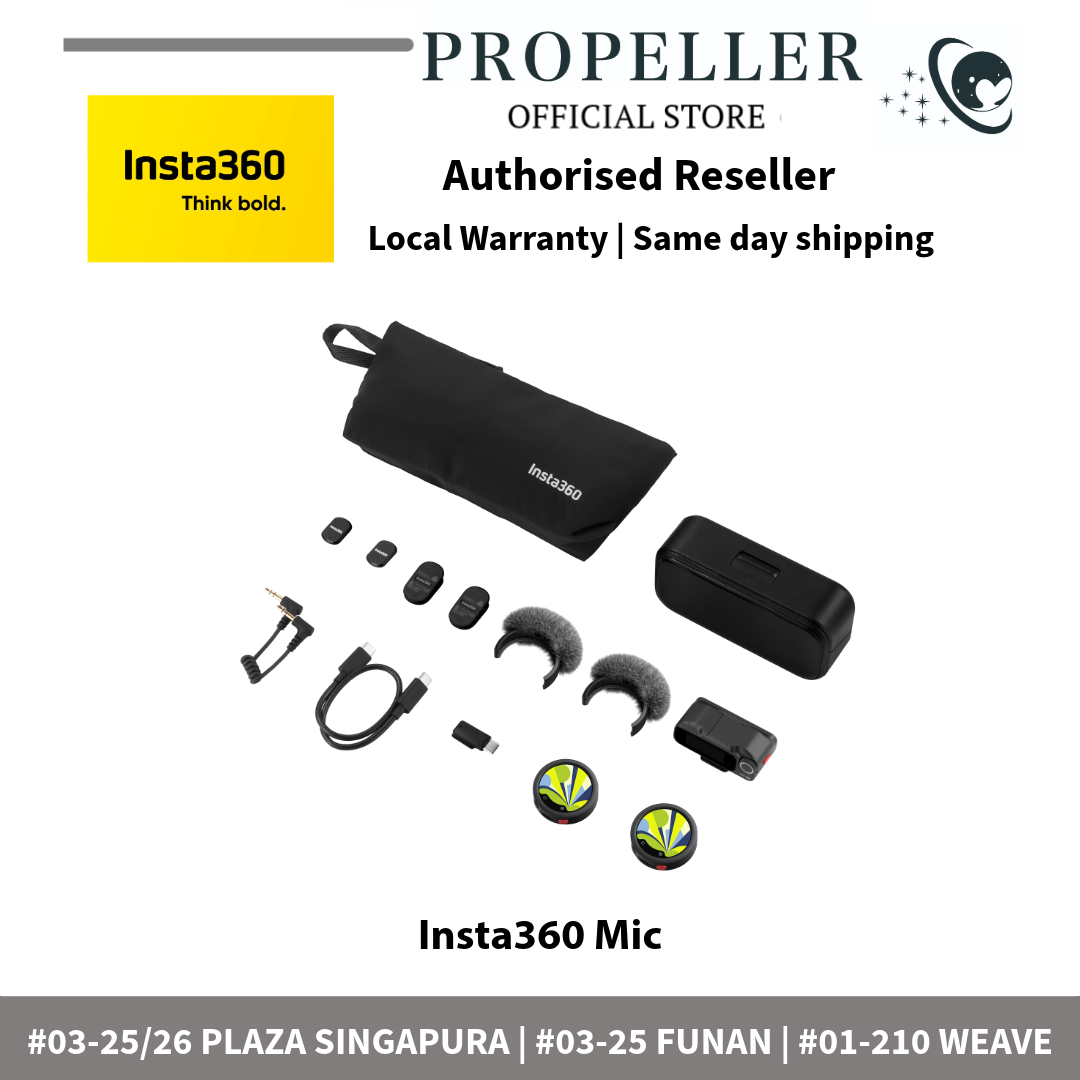 【New Launch】Insta360 Mic,Pro-Level Audio, Insta360 Direct Connect, E-Ink Display, AI Noise Canceling, Expandable Storage, Bluetooth, Video Recording