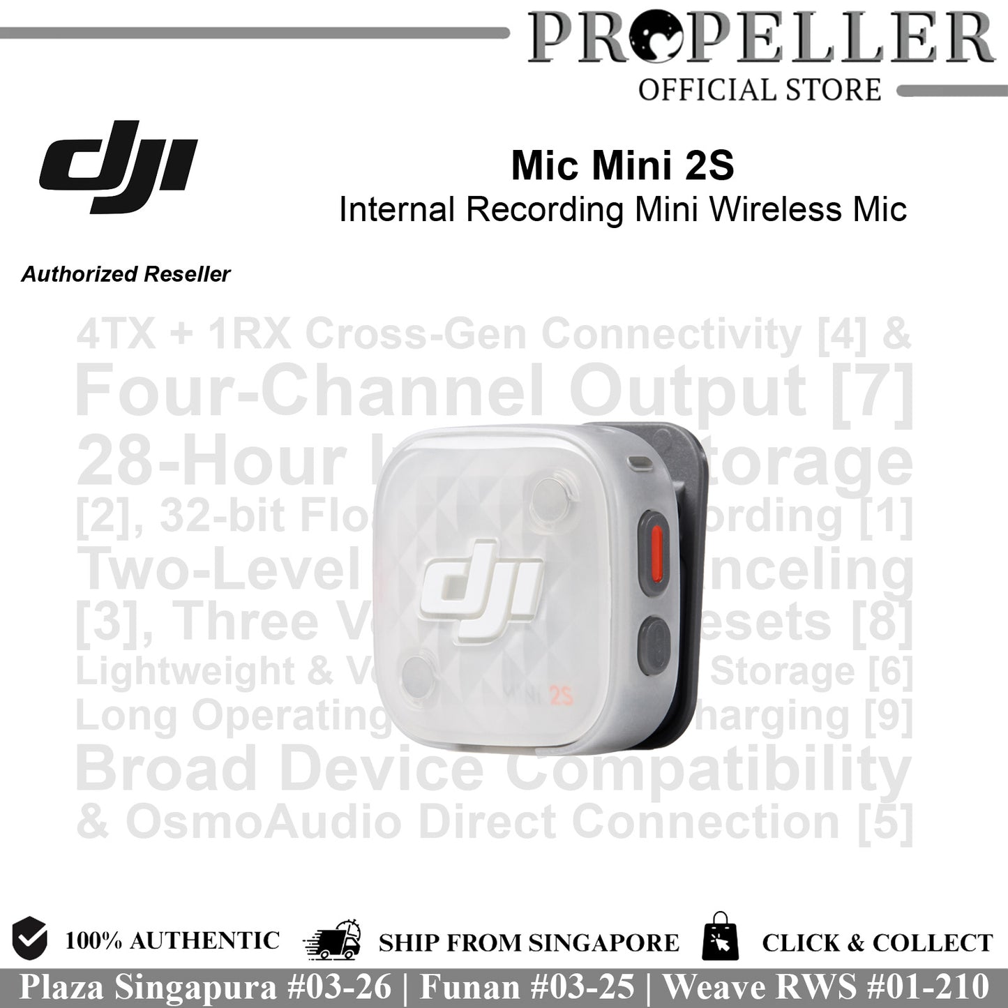 [NEW] DJI Mic Mini 2S Wireless Microphone | 32-bit Float | AI Noise Cancelling | 4TX System