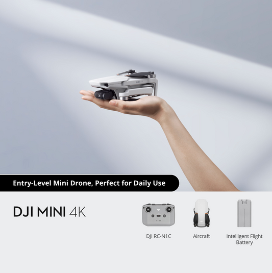 DJI Mini 4K - 4K30FPS Video/ 4x Digital Zoom/ 31 Mins Flight Time/ Below 249 Grams