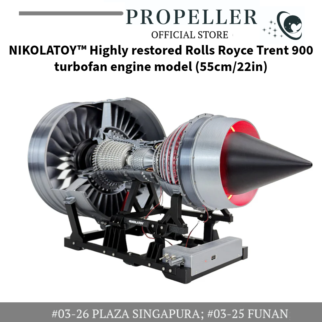 Motore Modellino Aereo 1/16 Trent900 Turbofan – BY692, Velocità Regolabile, Plastica - Foto 4