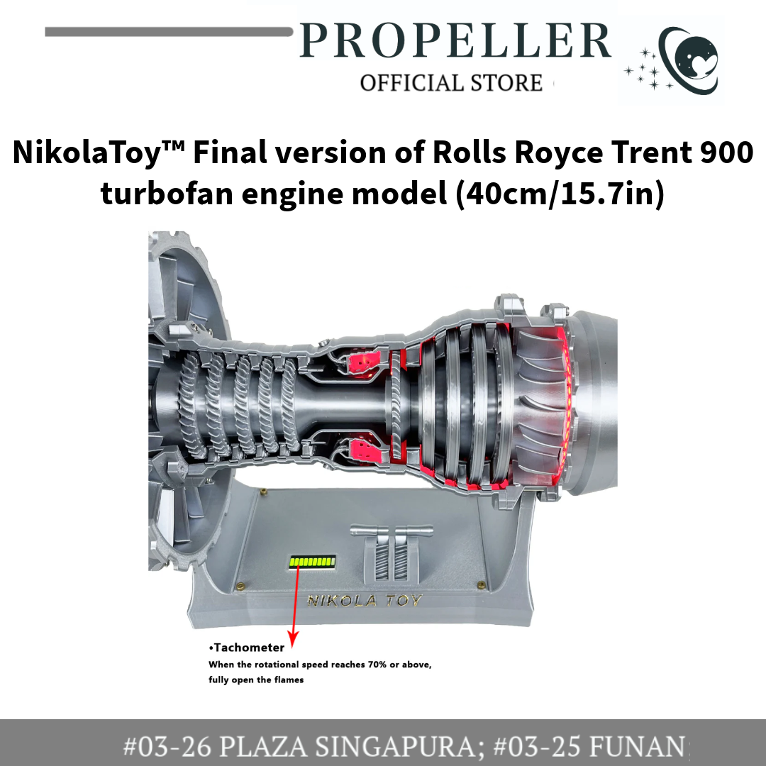 NikolaToy™ Final version of Rolls Royce Trent 900 turbofan engine model (40cm15.7in)