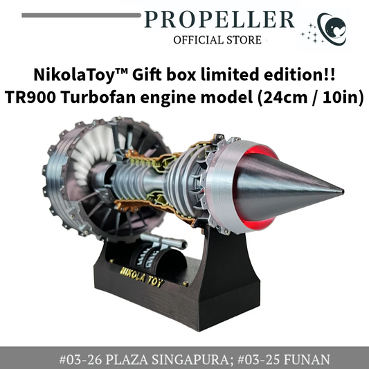 NikolaToy™ Gift box limited edition!! TR900 Turbofan engine model (24cm by 10in)