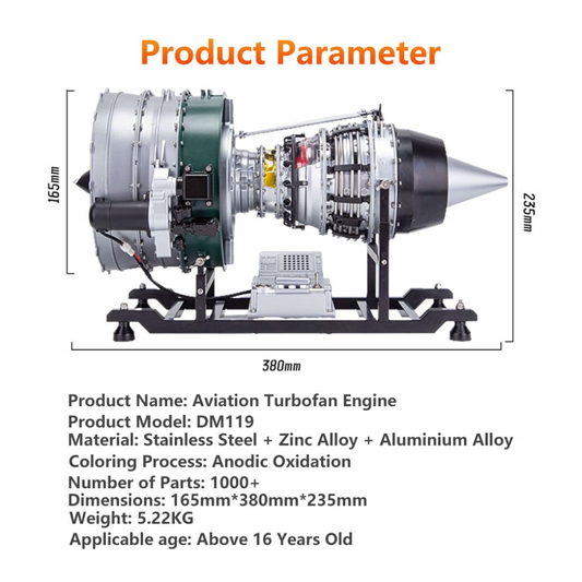 NikolaToy™ & TechingTurbofan Engine Model DM119