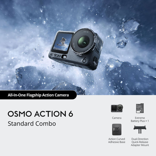 DJI Osmo Action 6 - All-New 1/1.1-Inch CMOS | 32x Slow Motion | Gesture Control | 50GB Built-in Storage