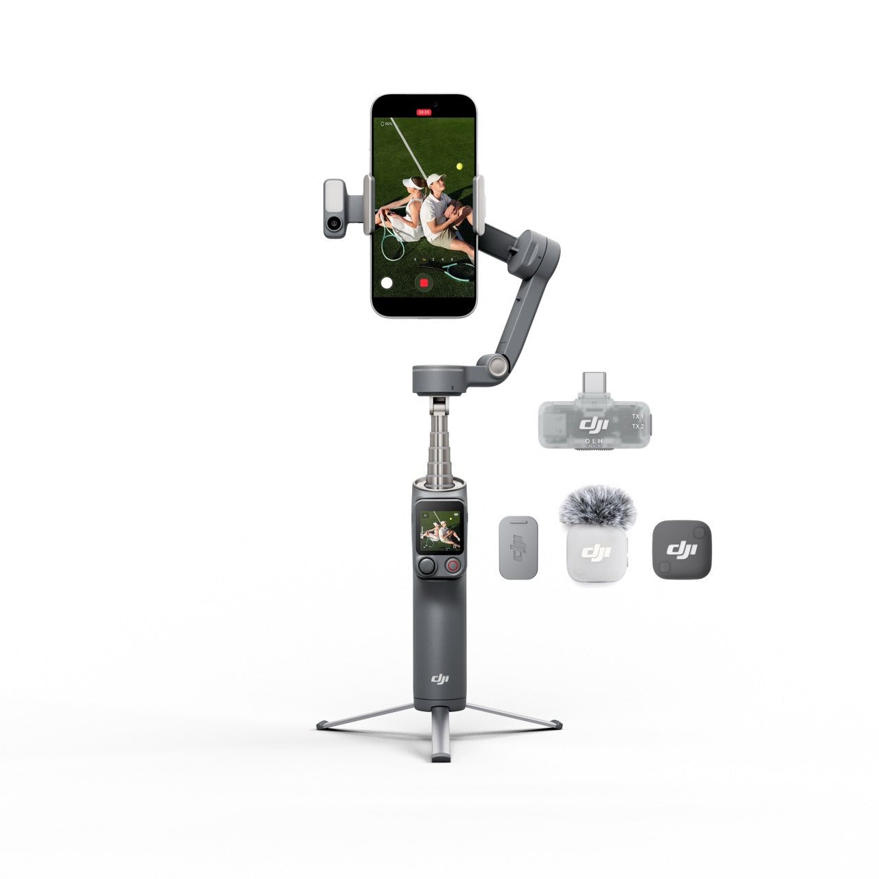 DJI Osmo Mobile 8P Advanced Tracking Combo with Remote Control Selfies, Expanded Subject Tracking, Phone Connection, 10-Hour Battery Life, Low-Angle Shots, 360° Pan Rotation