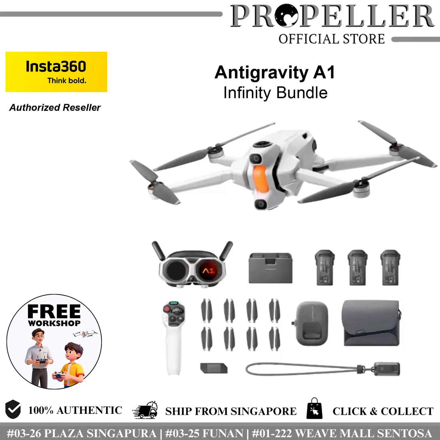 Insta360 A1 AntiGravity The world's first 8K 360 drone