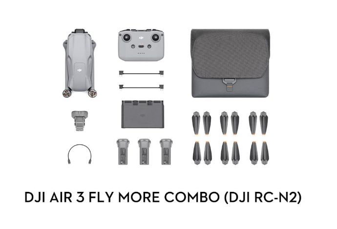 DJI Air 3 - Medium Tele & Wide-Angle Dual Primary Cameras | 46-Min Max Flight Time | Omnidirectional Obstacle Sensing