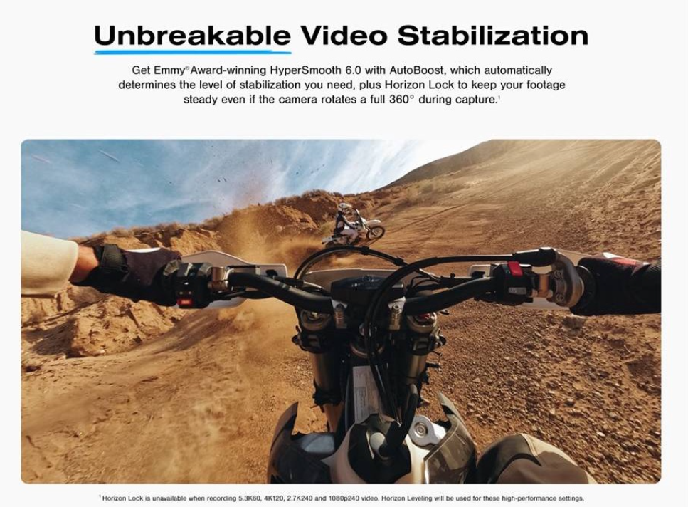 GoPro HERO12 Black/Action Camera/WaterProof/video stabilization/Rugged