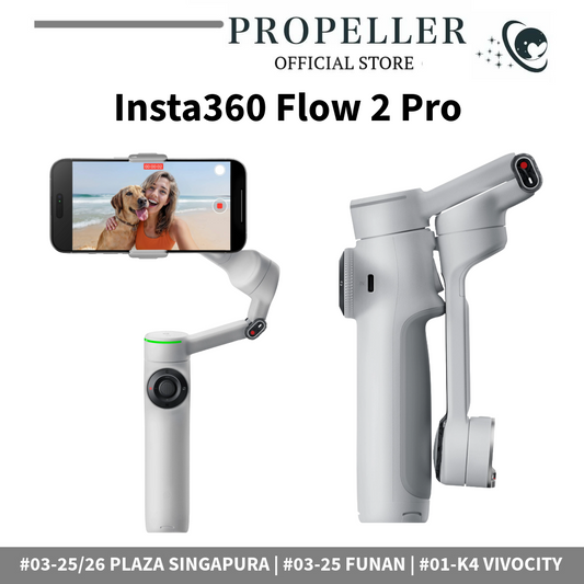 Insta360 Flow 2 Pro - AI-Powered Deep Track 4.0/ 360° Infinite Pan Tracking/ iOS & Android One-Tap Pairing/ Ultimate AI Tracking Stabilizer