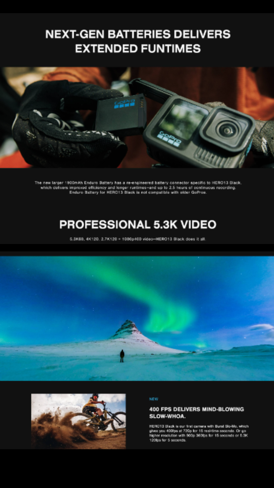 GoPro Hero 13 Black(Pre-Order)- Video 5.3K60/ Photo 27MP/ Burst Slow-Mo 720p400