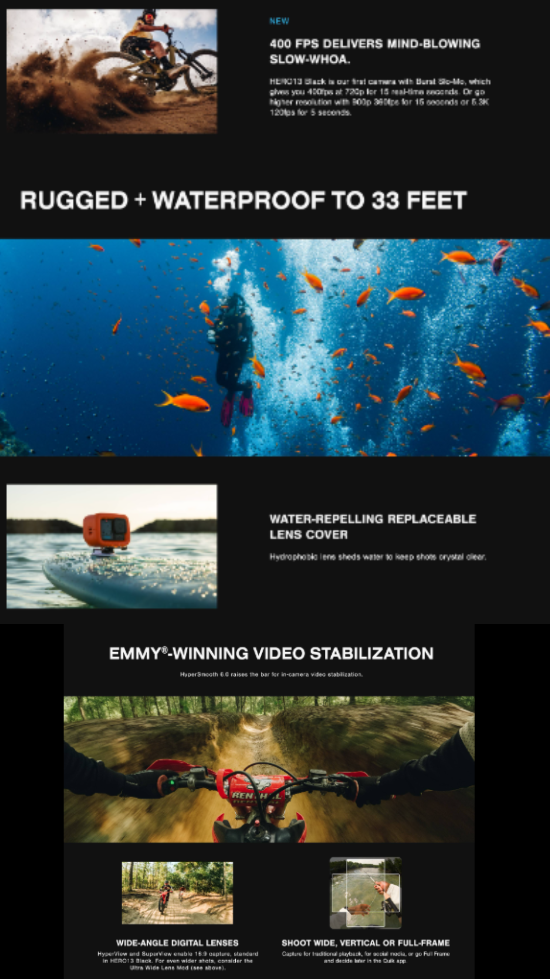 GoPro Hero 13 Black(Pre-Order)- Video 5.3K60/ Photo 27MP/ Burst Slow-Mo 720p400