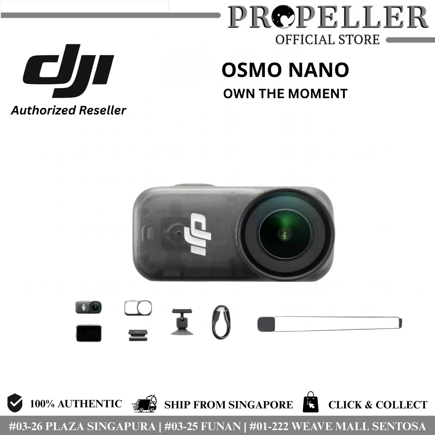 DJI Osmo Nano - Wearable Camera For Versatile Perspectives | Super Fast Charge | 4K/60fps | Dual-Sided Magnetic Design