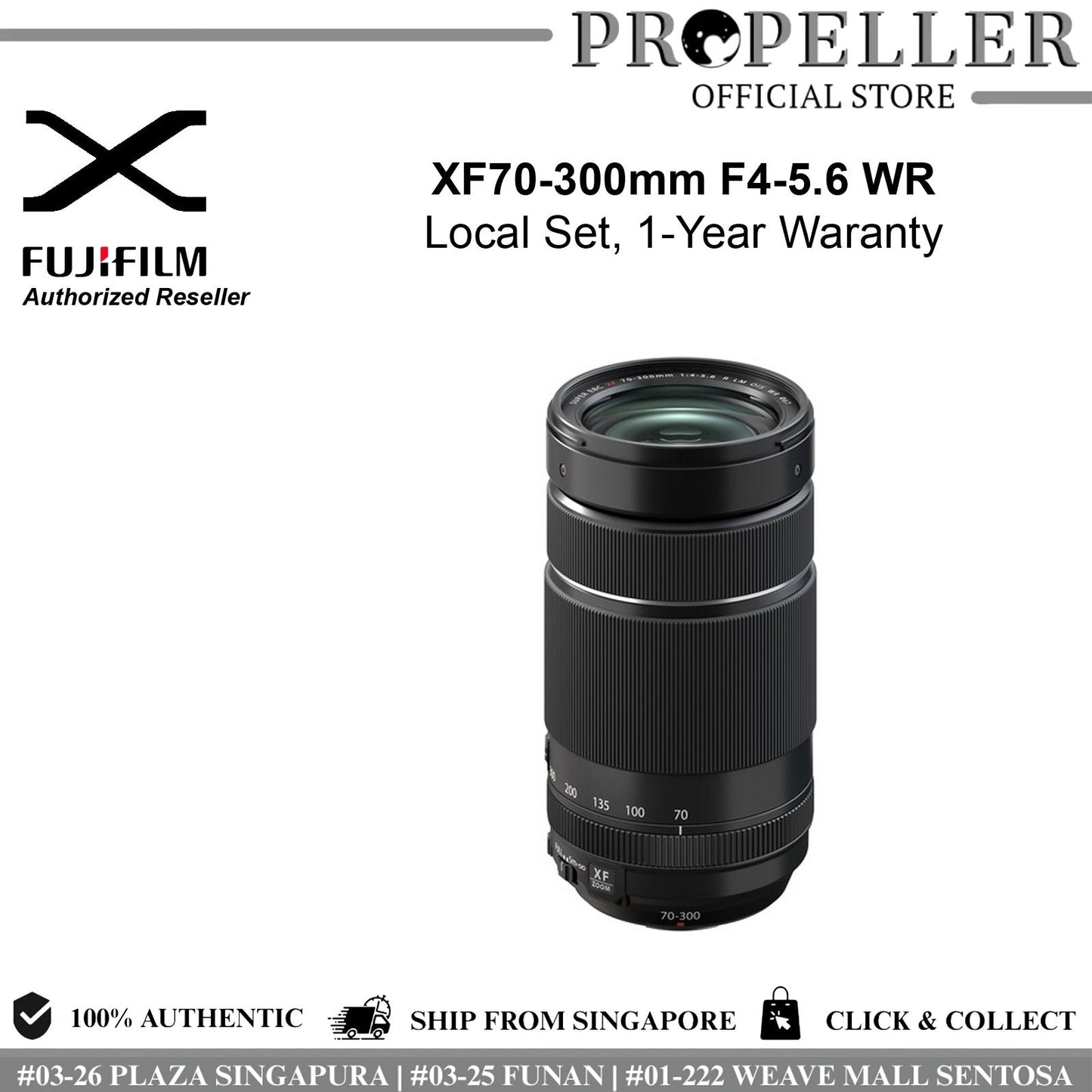 FUJIFILM XF 70-300mm F4-5.6 R LM OIS WR Lens Local Set 1 Year Warranty"