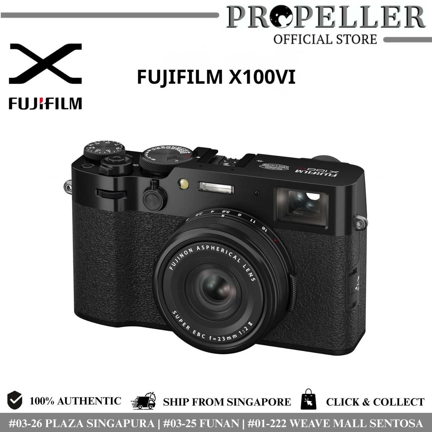 Fujifilm X100VI – 40MP | IBIS | 6.2K Video | SG Set / Warranty | Ready Stock