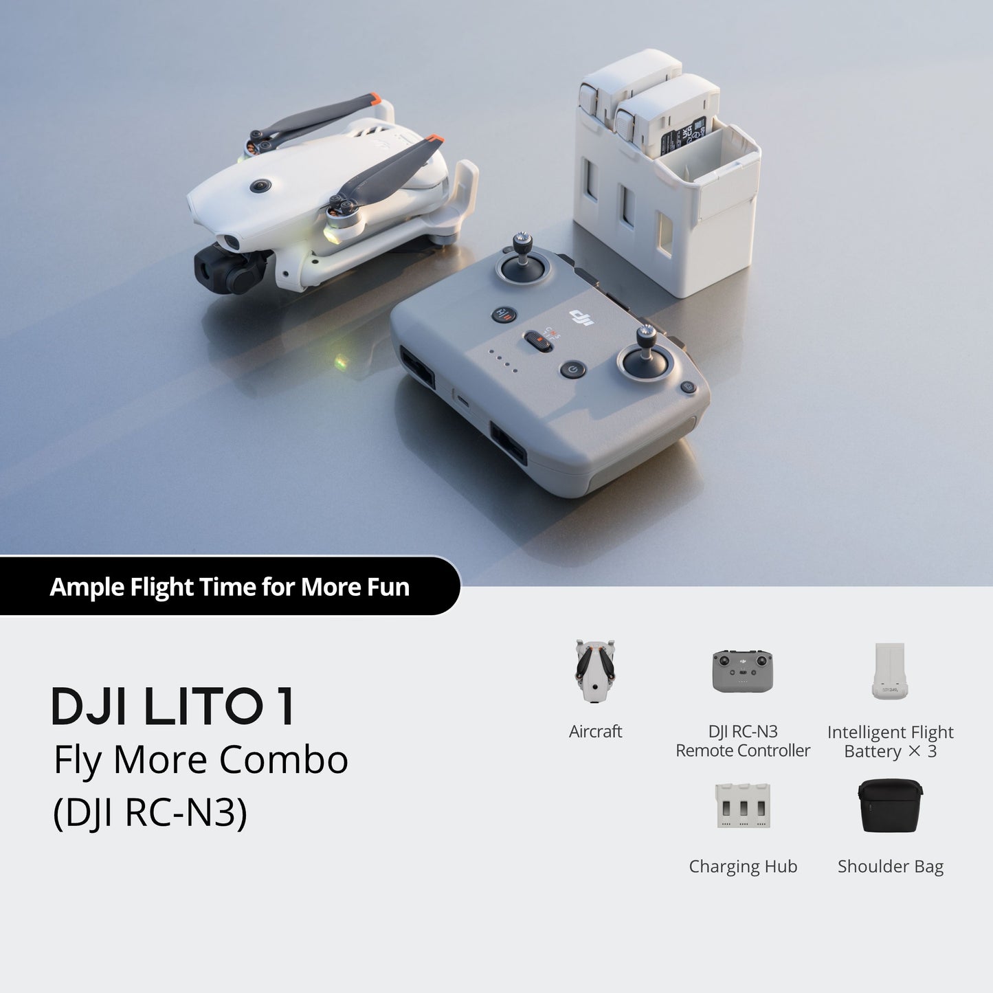 DJI Lito 1 - Beginner Friendly Drone | Omnidirectional Obstacle Sensing 1/1.2" Sensor | Up To 8K Photos, 4K Videos