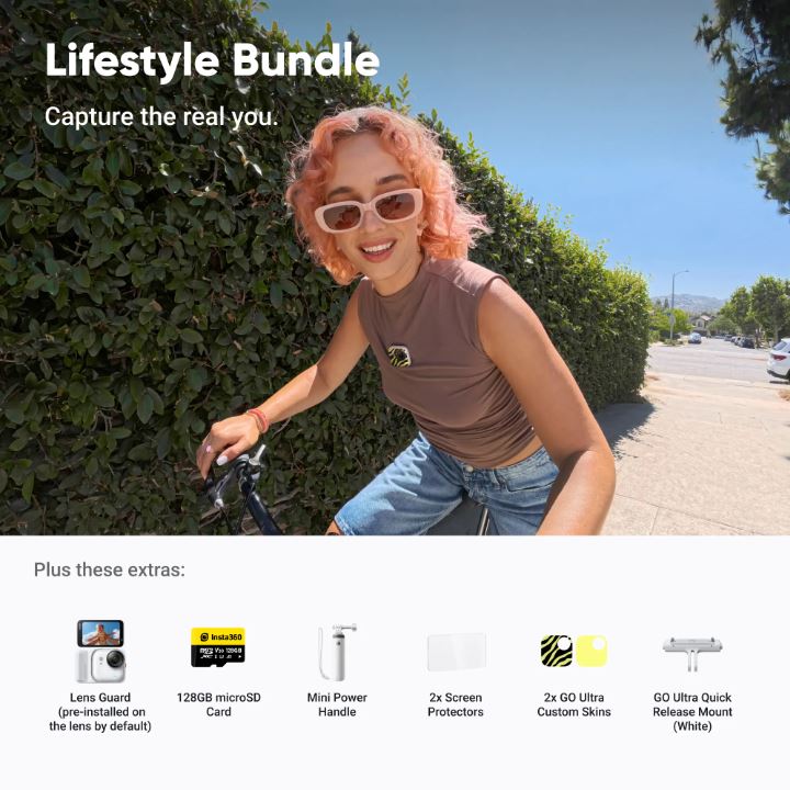 Insta360 GO Ultra Tiny 4K Action Camera with Flip Screen Action Pod
