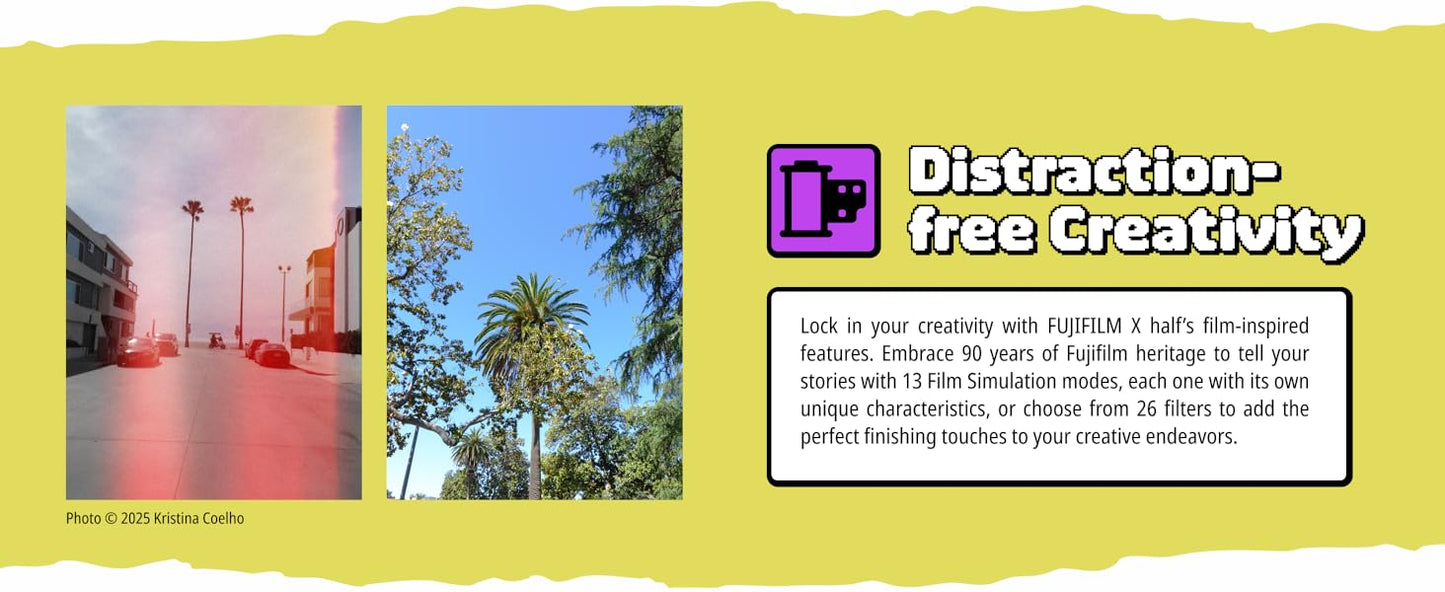 Fujifilm X Half Premium Compact Camera – 1" Sensor | Retro Design | 2-in-1 Mode | Film Simulation | Wi-Fi