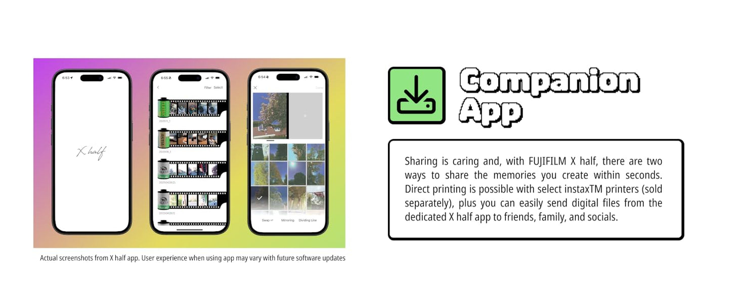 Fujifilm X Half Premium Compact Camera – 1" Sensor | Retro Design | 2-in-1 Mode | Film Simulation | Wi-Fi