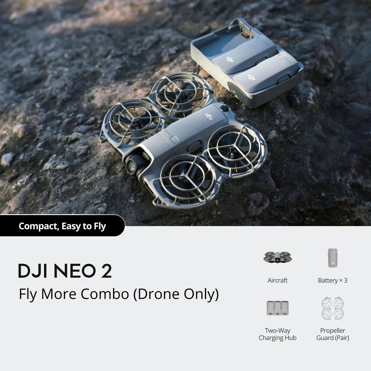 DJI Neo 2 – Compact Smart Drone with 4K Camera, Gesture Control, ActiveTrack & Obstacle Sensing