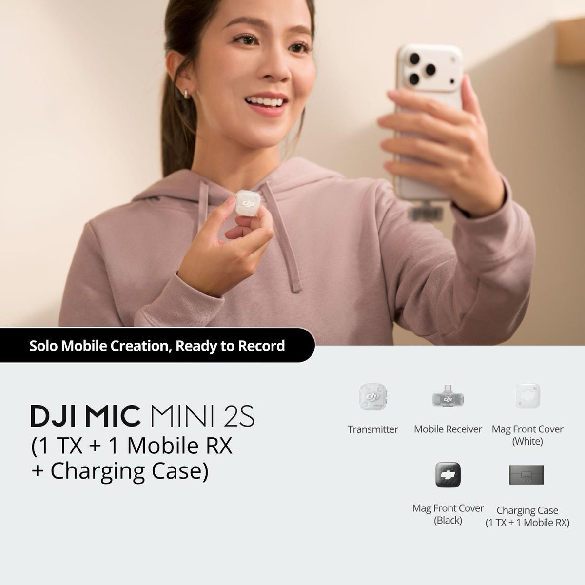 [NEW] DJI Mic Mini 2S Wireless Microphone | 32-bit Float | AI Noise Cancelling | 4TX System