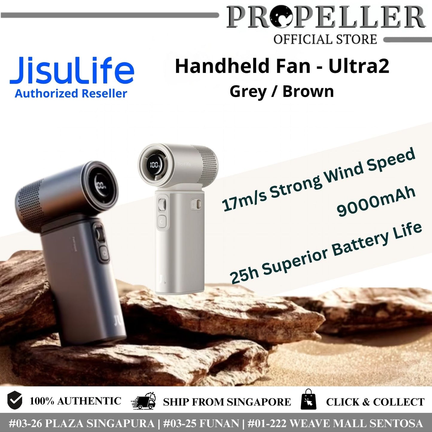 JisuLife Ultra2 9000mAh Handheld Fan